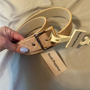 NWT Hush Puppies quilted pink belt size medium